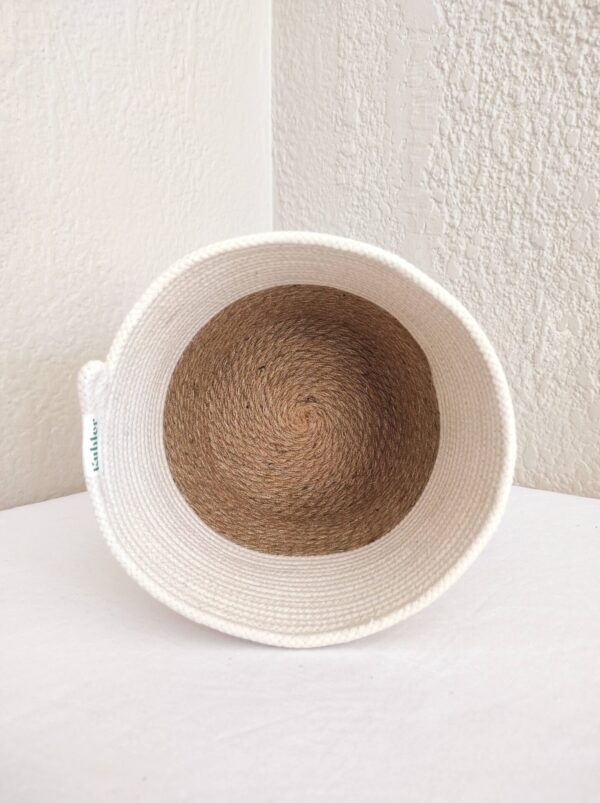 Jute and Cotton Large Basket - Image 4